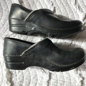 Dansko Black Slip On Clogs